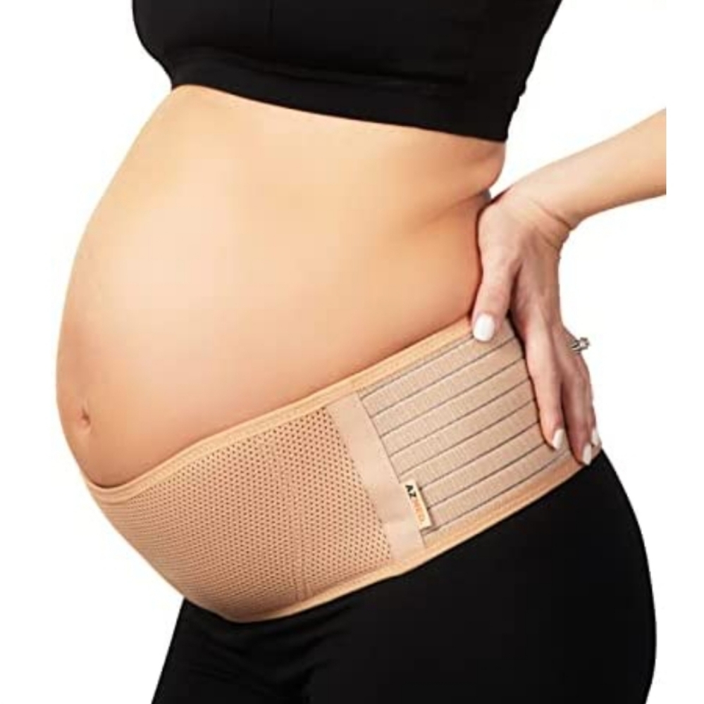 Maternity belly band in beige